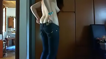 Mom'S Tight Jeans And Big Ass Invite You To Lick Her