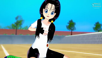 Videl แสดงความขอบคุณสําหรับการเรียนรู้ที่จะบินไปใน Dragon Ball Z ด้วยแรงบันดาลใจจากการ์ตูนเฮ็นไท