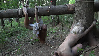 Teen (18+) Gets Rough Fucked In The Woods