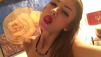 A Gorgeous Teen Experiences An Intense Orgasm With A Massive Dildo