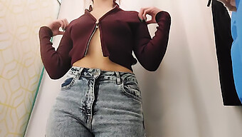 Teen With Bisexual Desires Explores Her Body In Store Fitting Room