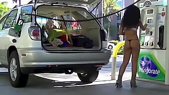 Nikki Brazil Flashes Her Perfect Ass In Public Gas Station