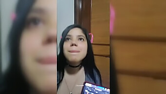 Colombian Teen Gets Interrupted By Her Girlfriend In A Steamy Sex Session