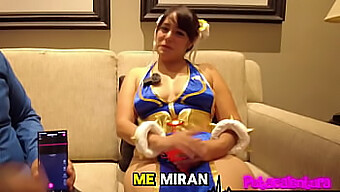 Liz Neko Nya'Nın Chun-Li'Nin Sırtında Derin Ve Yoğun Kovboy Sürüşü