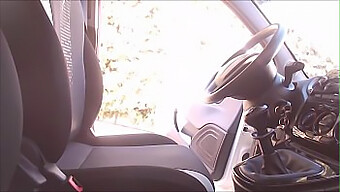 Masturbating In The Car: A Hot Italian Milf Gets Spied On