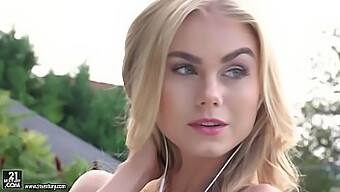 Watch As This Stunning Blonde Beauty Rides A Massive Cock In This Amazing Video