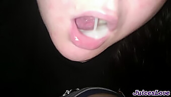 Real Amateur Gets Her Mouth Filled With Hot Cum