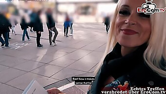 German Milf With Big Natural Tits Flirts In Public During Casting