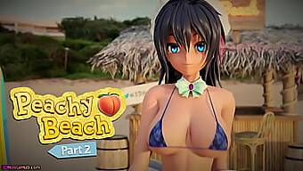 Peachy Beach Pt 2: Hibiki, The Maid With Big Natural Tits And A Tight Pussy, Receives A Handjob Followed By Oral