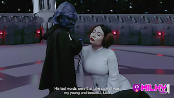 In A Steamy Star Wars Parody, The Wise Master Yoda Takes On The Sultry Princess Leia In A Passionate Encounter.