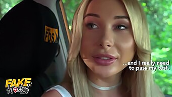 Blonde Bombshell Marilyn Crystal Gets Her Tight Pussy Stretched By Her Driving Instructor