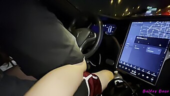 Tinder Date Gets Fucked In Tesla By Cute Teen Bailey Base - 4k