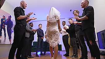 The Ultimate Wedding Party: A Bunch Of Guys And Siri In A Wild Interracial Double Penetration