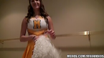 Hottest Cheerleader Holly Shows Off Her Big Natural Tits In Hd