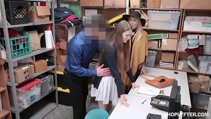 Young 18+ Threesome With Office Thief And 60+ Couple